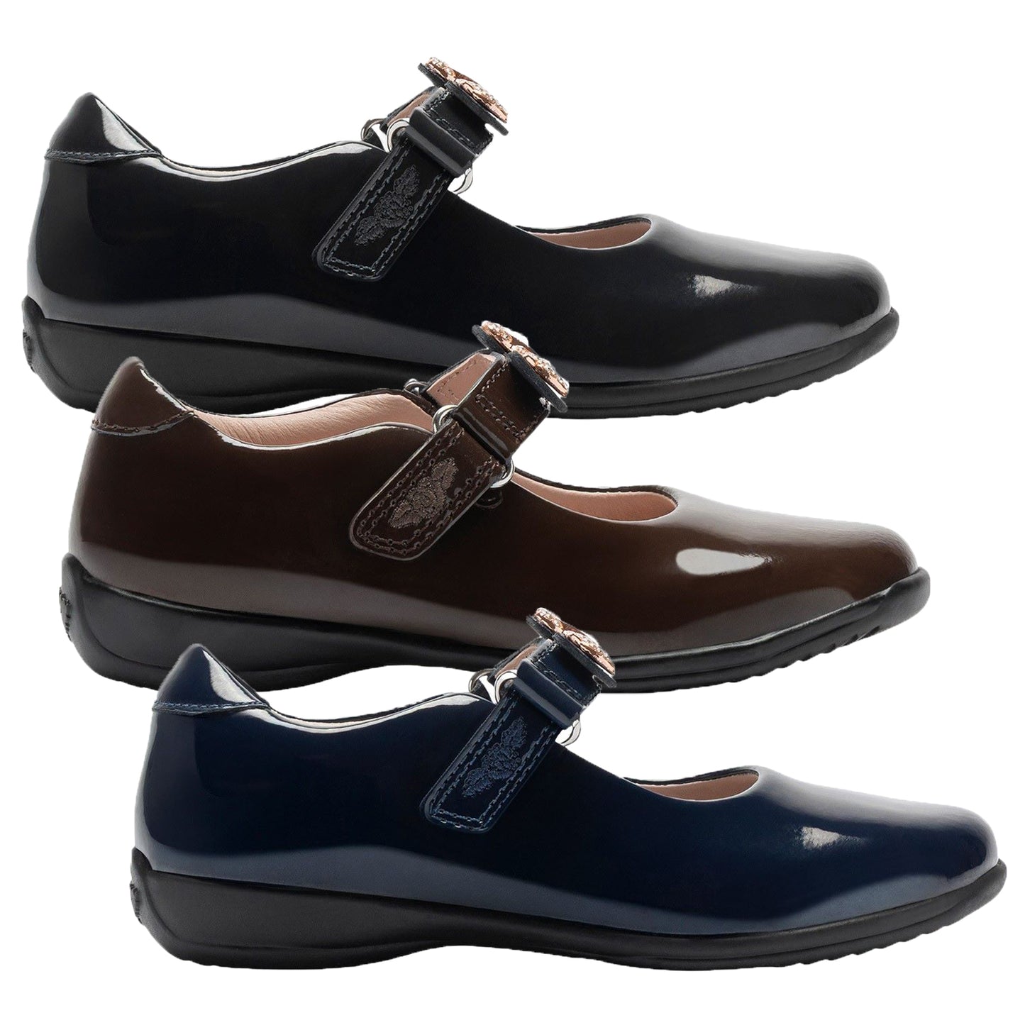 Lelli Kelly Taylor F Fit Patent School Shoes LKSI8466