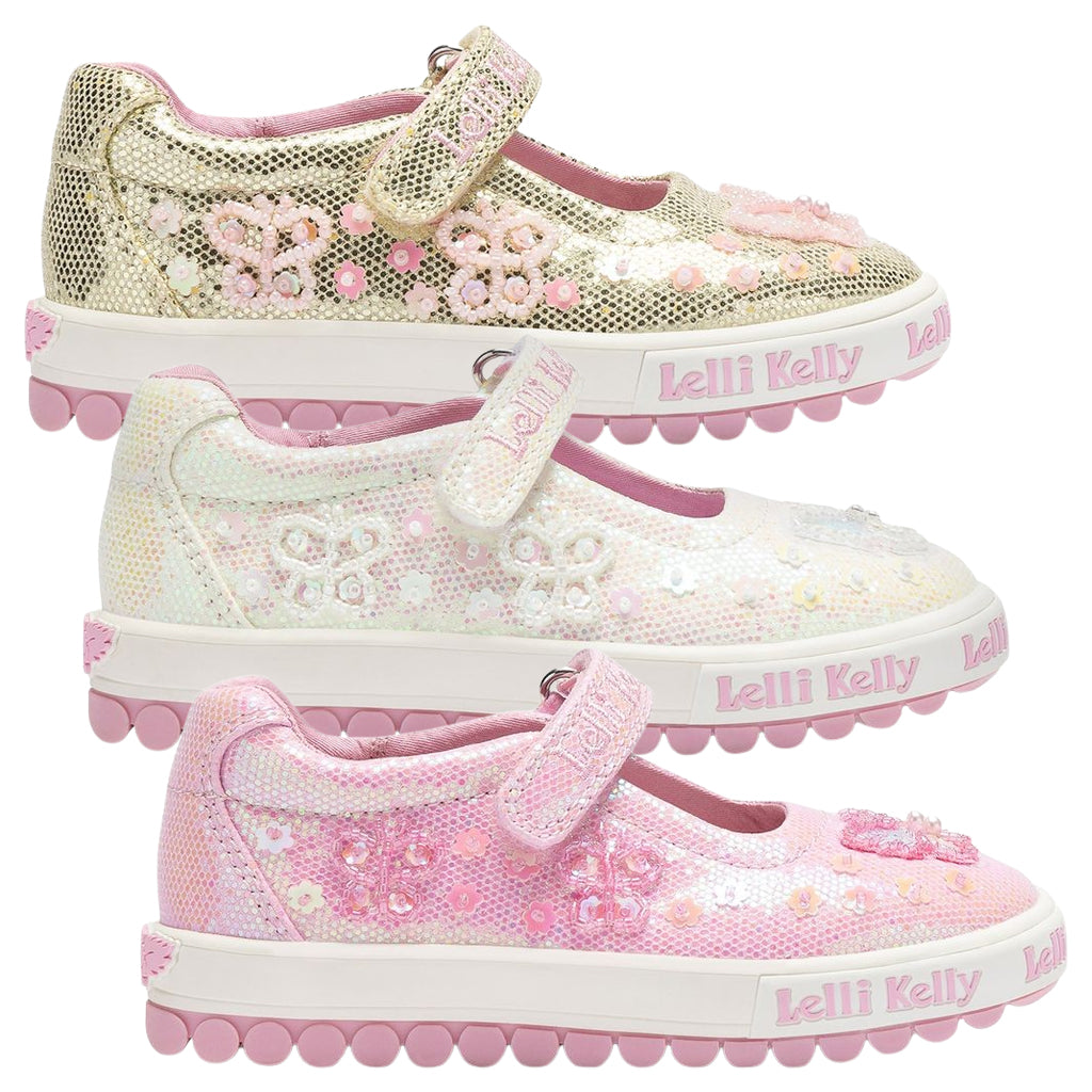 Lelli Kelly Emerald Glitter Dolly Shoes LK5420