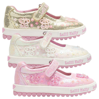 Lelli Kelly Emerald Glitter Dolly Shoes LK5420