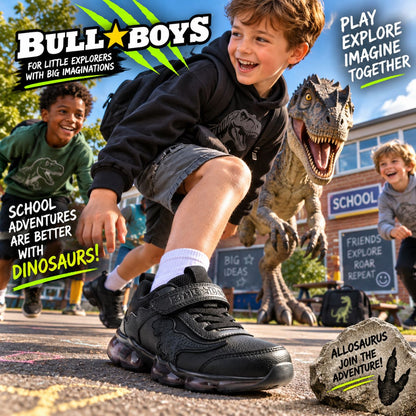 Bull Boys Black Light Up Allosauro Trainers DNAL2216 (AB01)