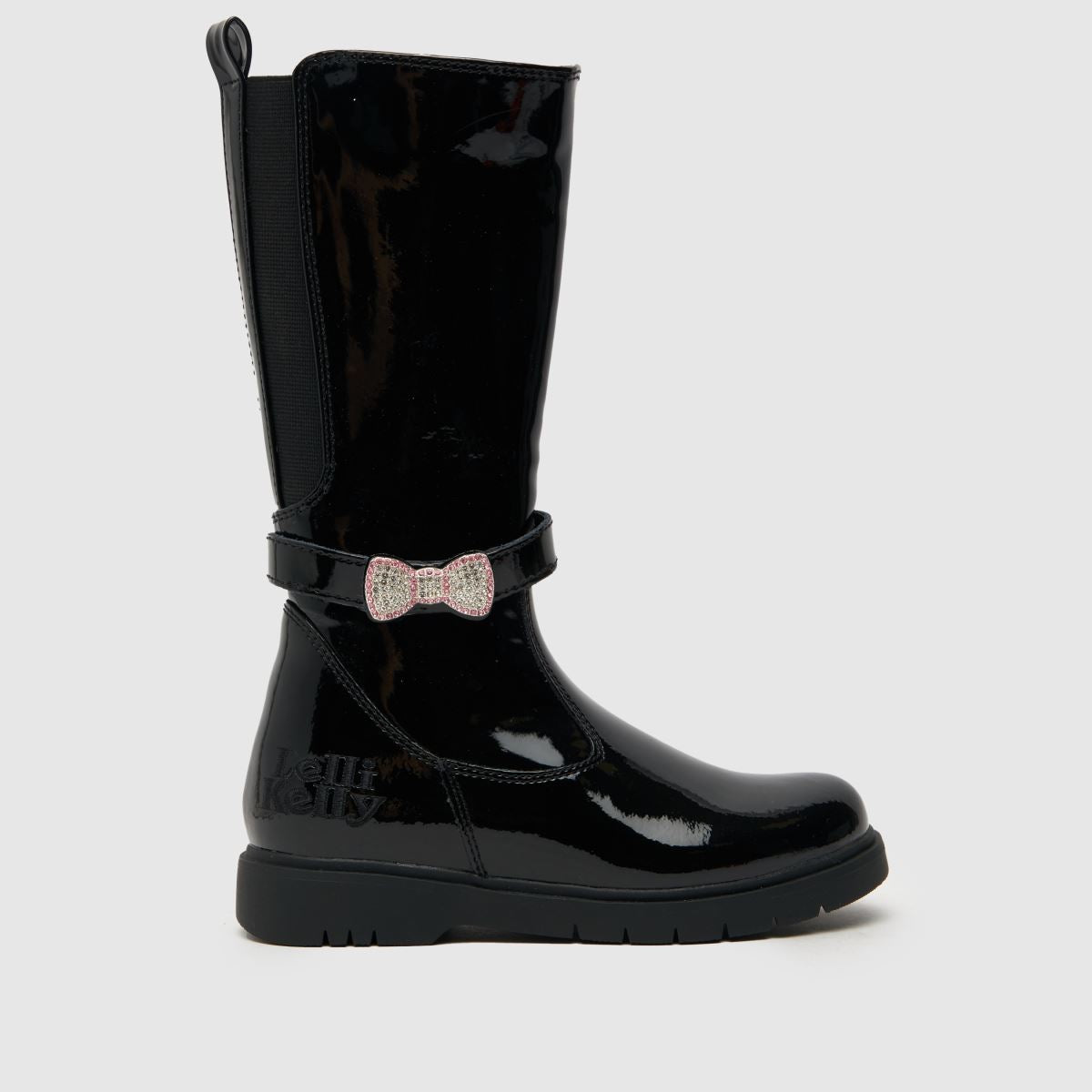 Lelli Kelly Cloe Black Patent Tall Boots - UK 11.5 EU 30