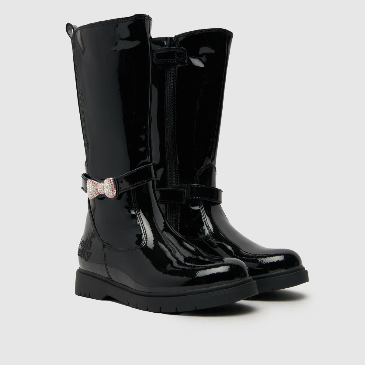 Lelli Kelly Cloe Black Patent Tall Boots - UK 11.5 EU 30