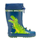 Bull Boys DN3399 (AE01) Dinosaur Blue Rainboot Toggle Top Wellies