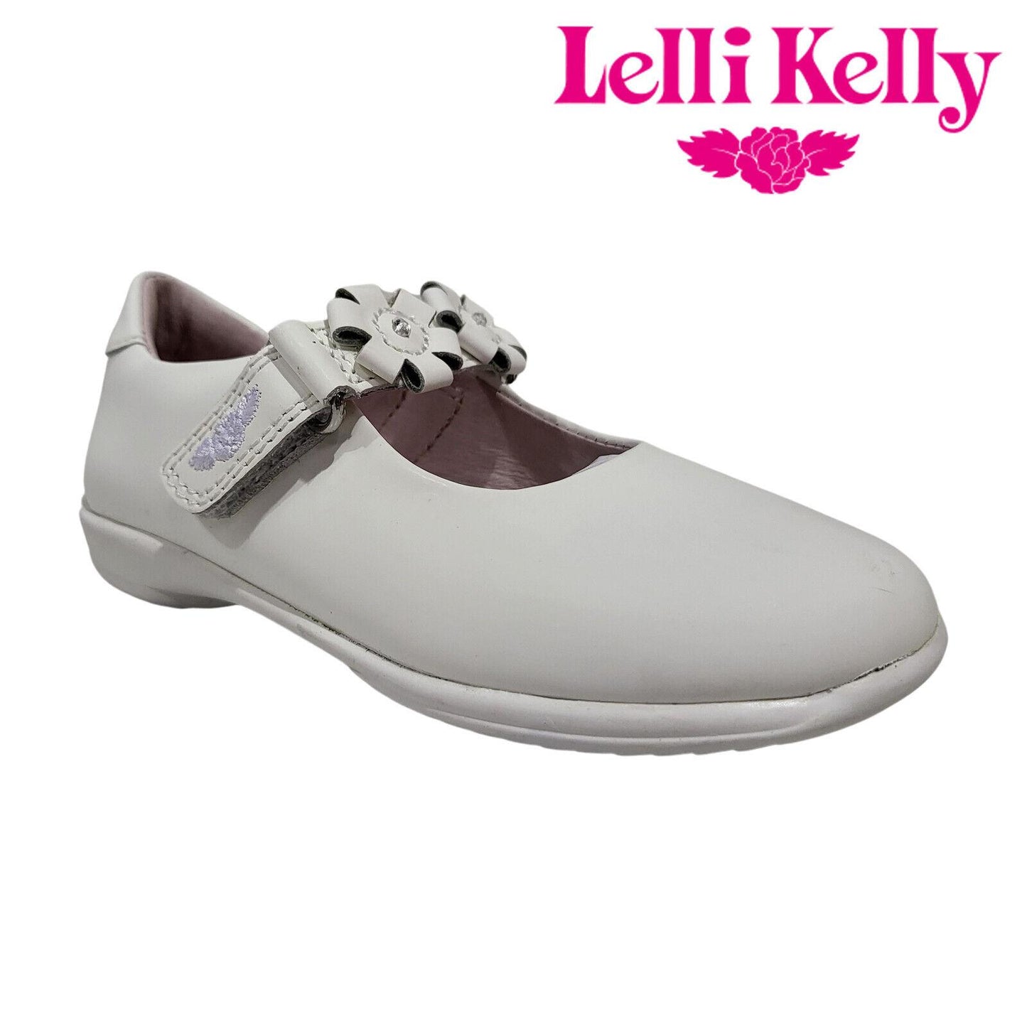 Lelli Kelly Milly Flat White Shoes LK5612