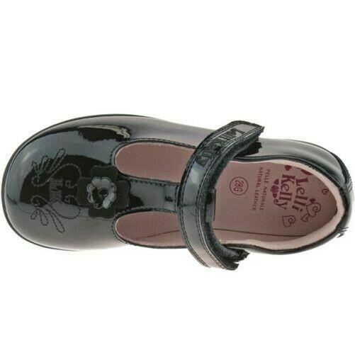 Lelli Kelly LK8255 (DB01) Black Patent Arianna T-Bar School Shoes G Fitting