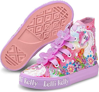 Lelli Kelly LK1002 (BM02) Unicorn Mid Lilla Fantasia Lilac Baseball Boots