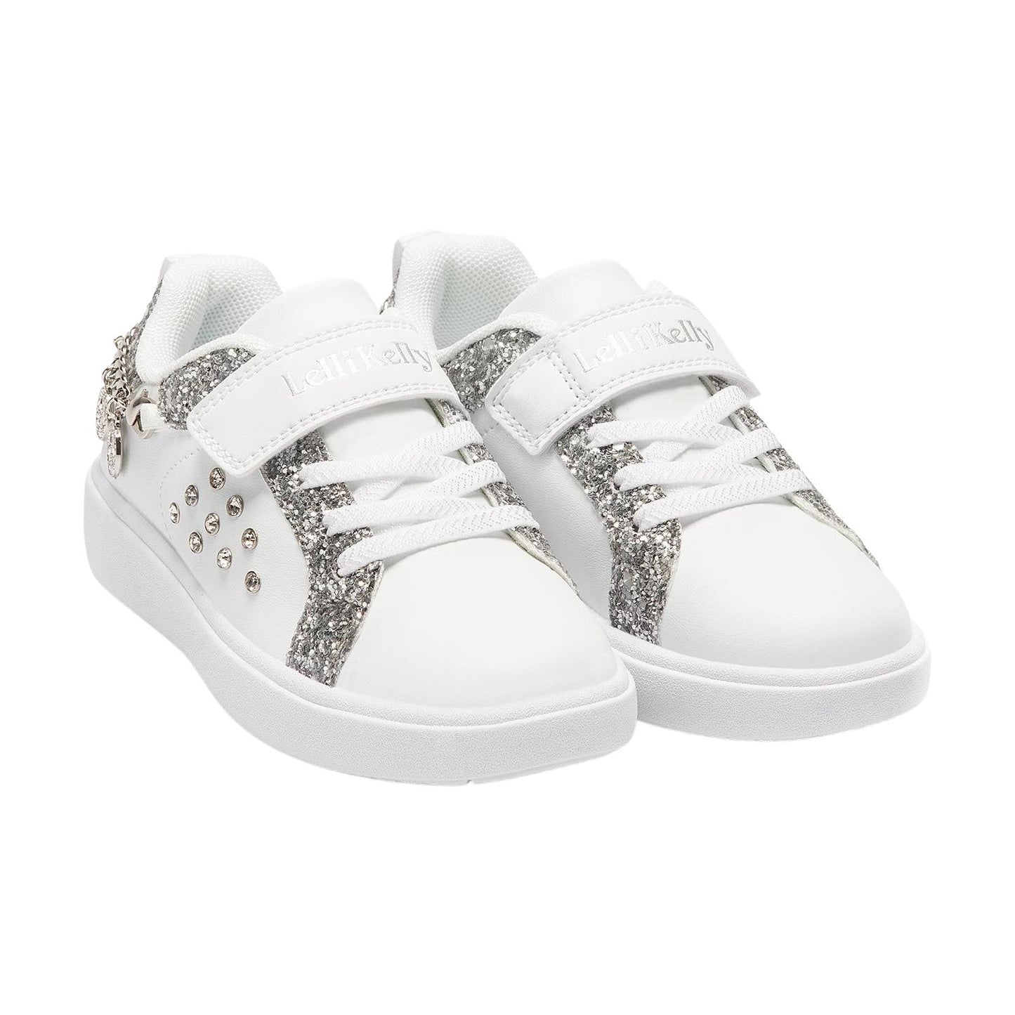 Lelli Kelly LK3410 (AA71) Gioiello White Silver Glitter Bracelet Trainers