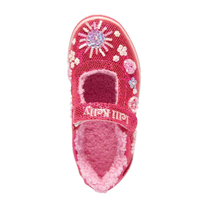 Lelli Kelly LK3860 (GC63) Dafne Hot Fuchsia Glitter Warm Lined Canvas Uppers