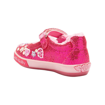 Lelli Kelly LK3860 (GC63) Dafne Hot Fuchsia Glitter Warm Lined Canvas Uppers