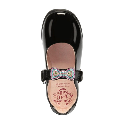 Lelli Kelly LK8106 (DB01) Erin Black Patent School Shoes F Fitting