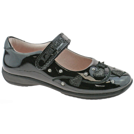 Lelli Kelly LK8210 (DB01) Chloe Black Patent School Shoes F Fitting