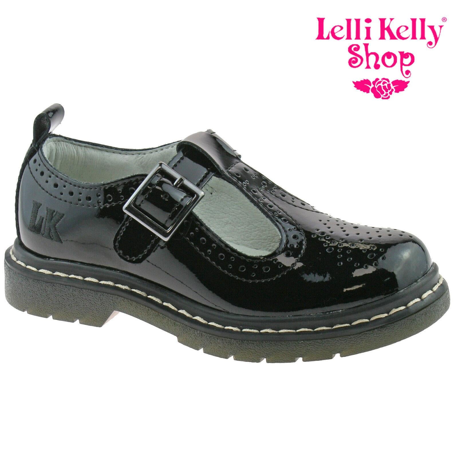 Lelli Kelly LK8292 (DB01) Meryl T Bar Brogue Black Patent School