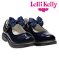 Lelli Kelly LK8360 (DE01) Audrey SNR Navy Patent School Shoes F Fitting