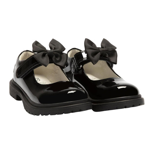 Lelli Kelly LK8661 (DB01) Maisie Black Bow Patent School Shoes