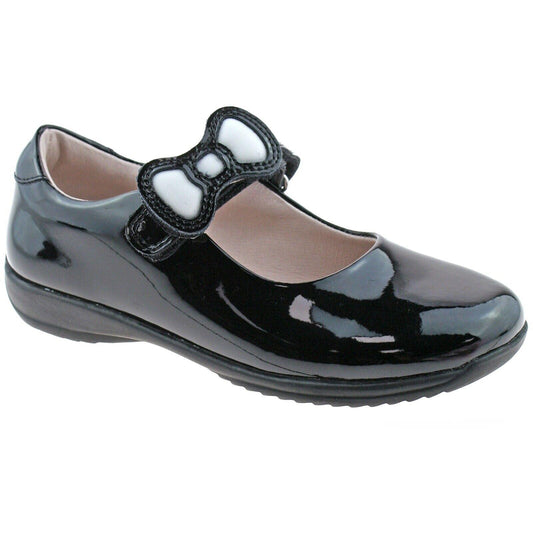 Lelli Kelly LK8802 (DB01) Black Patent Colourissima F Fitting School Shoes