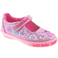 Lelli Kelly LK9082 (GC01) Pink Glitter Summer Butterfly Adjustable Dolly Shoes