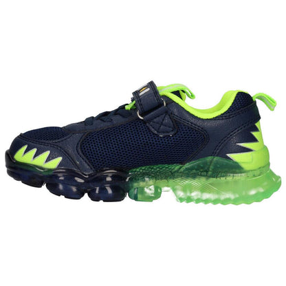 Bull Boys Triceratopo Lights Navy Dinosaur Light Up Trainers DNAL2205 (AE01)