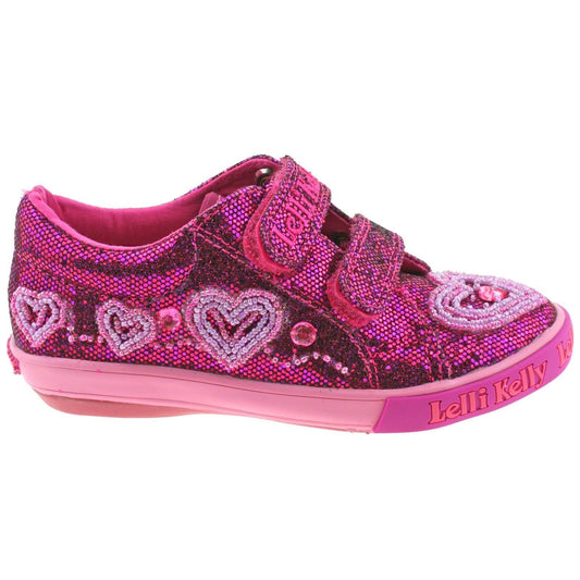 Lelli Kelly LK3019 (GW01) Purple Glitter Ava Adjustable Shoes