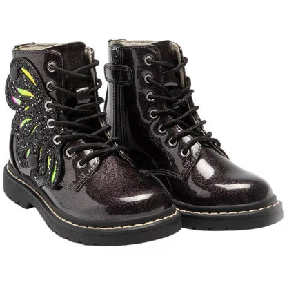 Lelli Kelly LK5544 SB01 Ali Di Fata Nero Glitter Wings Ankle Boots Lelli Kelly Shop