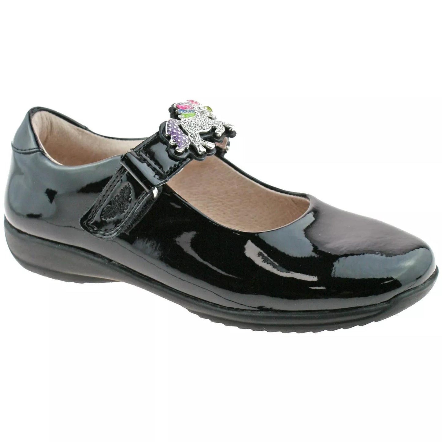 Lelli Kelly LK8342 (DB01) Blossom Black Patent Interchangeable School Shoes