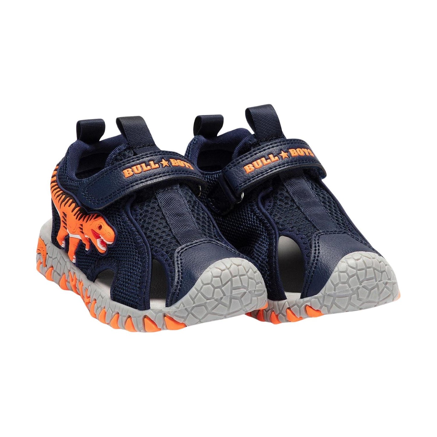 Bull Boys DNCL2140 (AE01) T-Rex Navy Blue Light Up Dinosaur Sandals