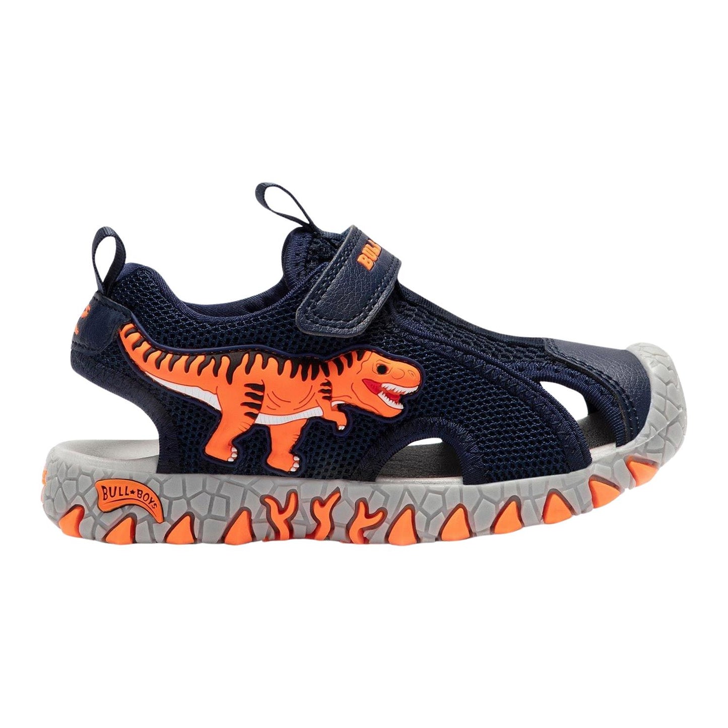 Bull Boys DNCL2140 (AE01) T-Rex Navy Blue Light Up Dinosaur Sandals