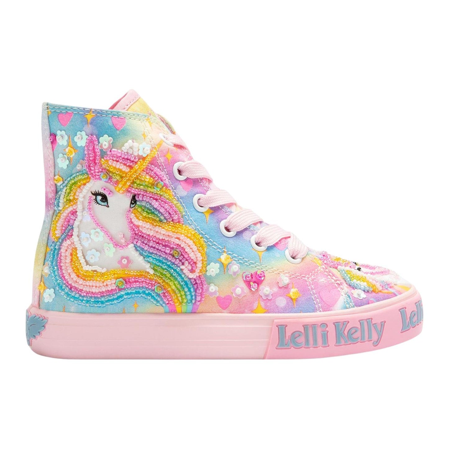 Lelli Kelly LK4150 (RO02) Unicorn Rainbow Rosa Fantasia Unicorn Baseball Boots