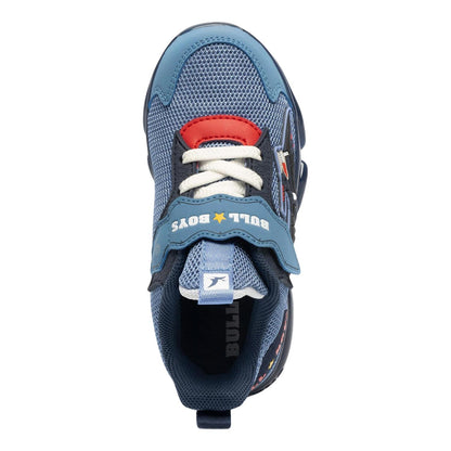 Bull Boys DNAL4506 (BL06) Pterodattilo Blue Jeans Light Up Dinaosaur Mesh Trainers
