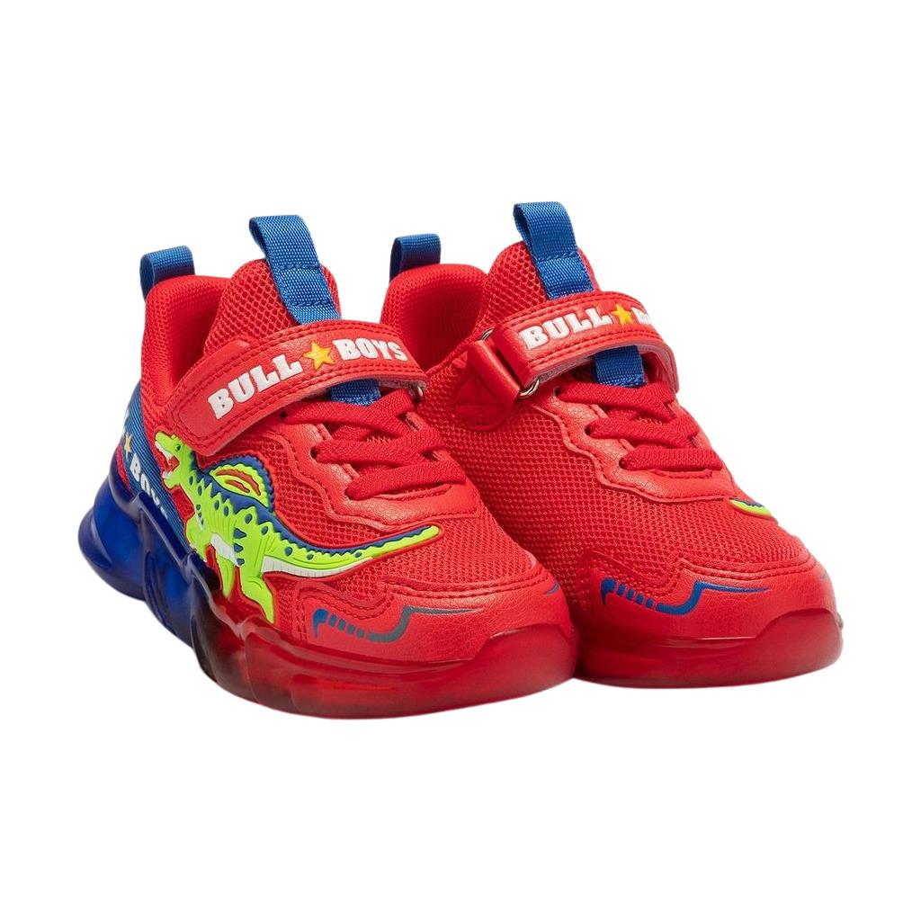 Bull Boys Spinosauro Red Easy On/Off Dinosaur Light Up Trainers