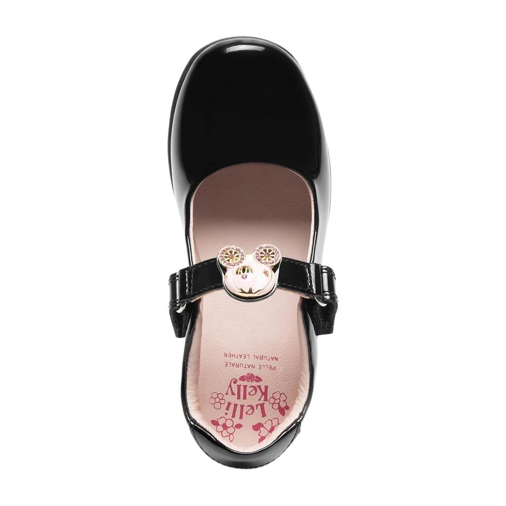 Lelli Kelly LK8412 (NE03) Carrie Princess Coach Black Patent Interchangeable School Shoes