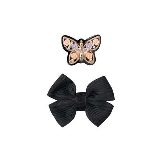 Lelli Kelly LK8915 (NE03) Lucy Butterfly Black Patent School Shoes