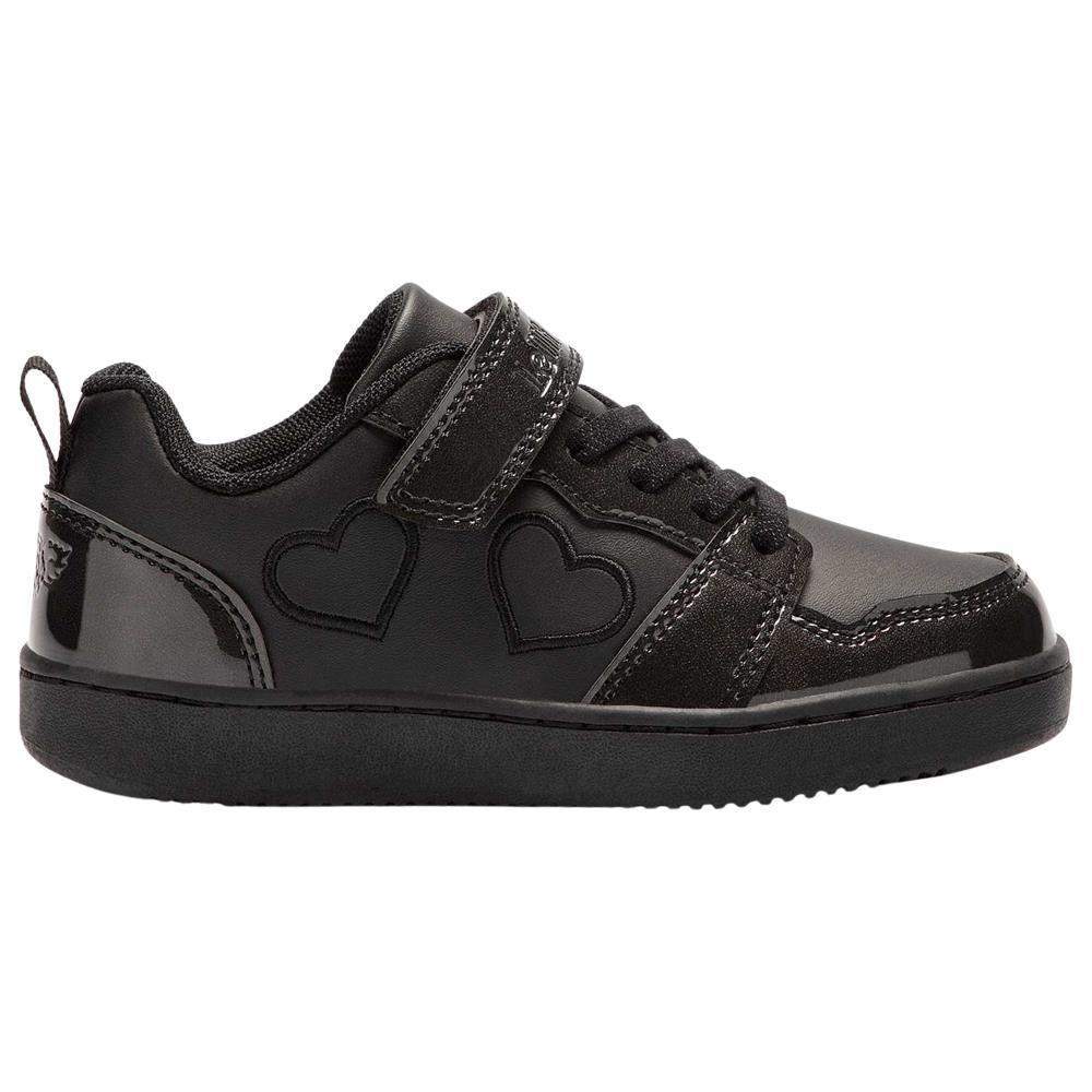 Lelli Kelly LK2120 (AB01) Paris Low Black Heart Hook & Loop Trainers