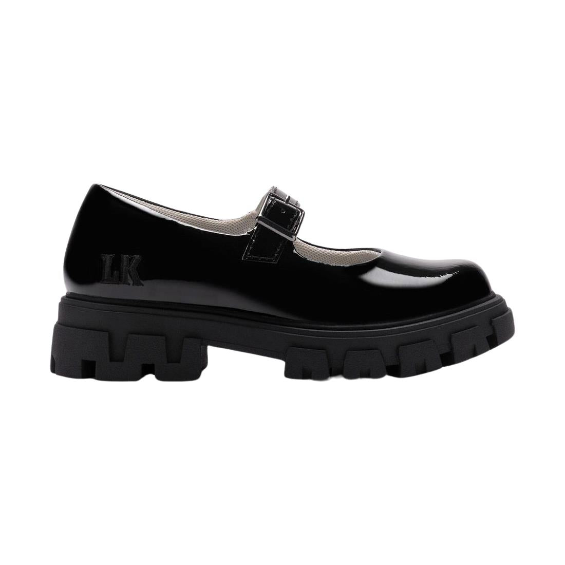 Chunky Black School Shoes Kids Girls Junior Black Schuh Lofty