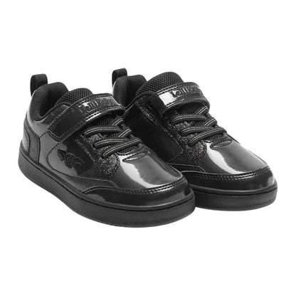 Lelli Kelly Pippa Black Patent Hook & Loop Fastening Trainers