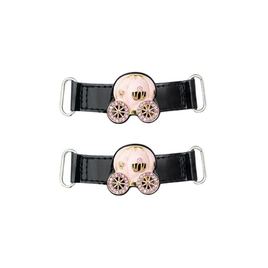 LK1001 Black Patent Rosa Pink Princess Carriage Interchangeable Straps