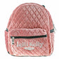 Lelli Kelly LK8399 (AB01) Crushed Quilted Pink Velour School Rucksack Backpack