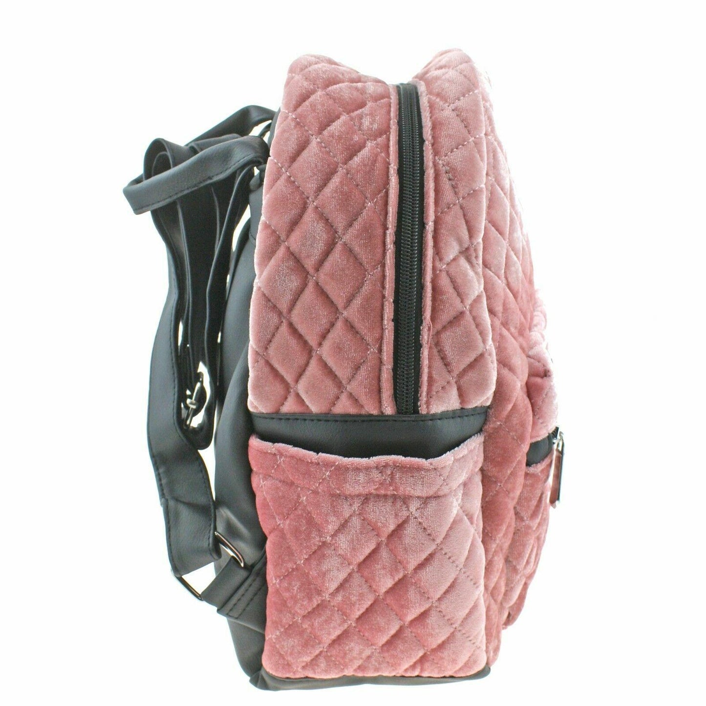 Lelli Kelly LK8399 (AB01) Crushed Quilted Pink Velour School Rucksack Backpack