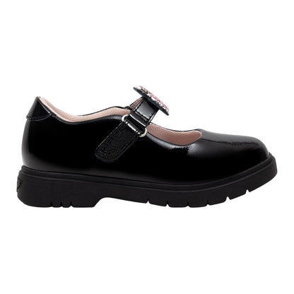 Lelli Kelly Daisy Black Interchangeable Patent School Shoes LK8921 NE03