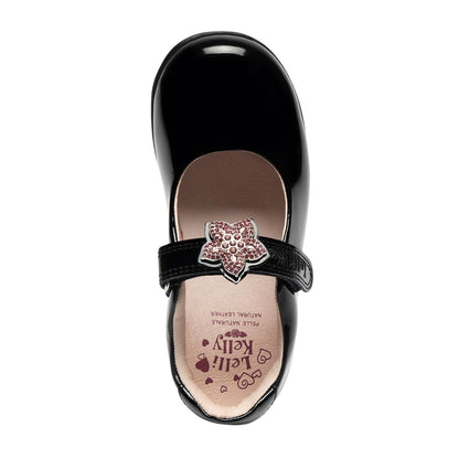 Lelli Kelly Daisy 2 Wide Fit G Patent Black School Shoes LK8481 NE03