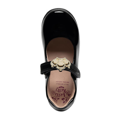 Lelli Kelly LK8472 NE03 Victoria 2 Black F Fit Patent School Shoes