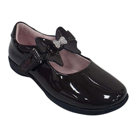 Lelli Kelly LK8300 (DJ01) Charlotte Brown Patent Interchangeable F Fit School Shoes