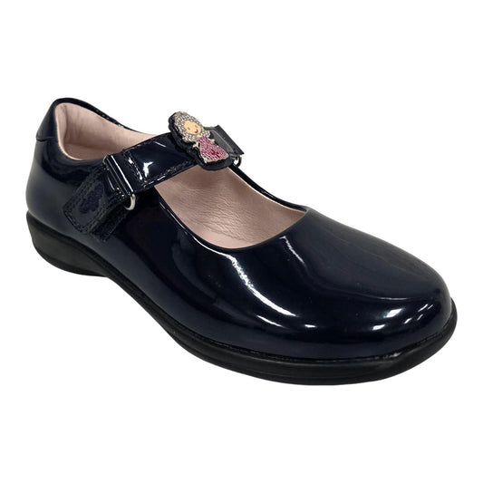 Lelli Kelly LK8315 (DE01) Prinny Blue Patent School Shoes F Fitting