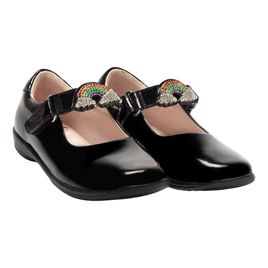 Lelli Kelly LK8144 (DB01) Brite Black Leather Wide Fit (G) School Shoes
