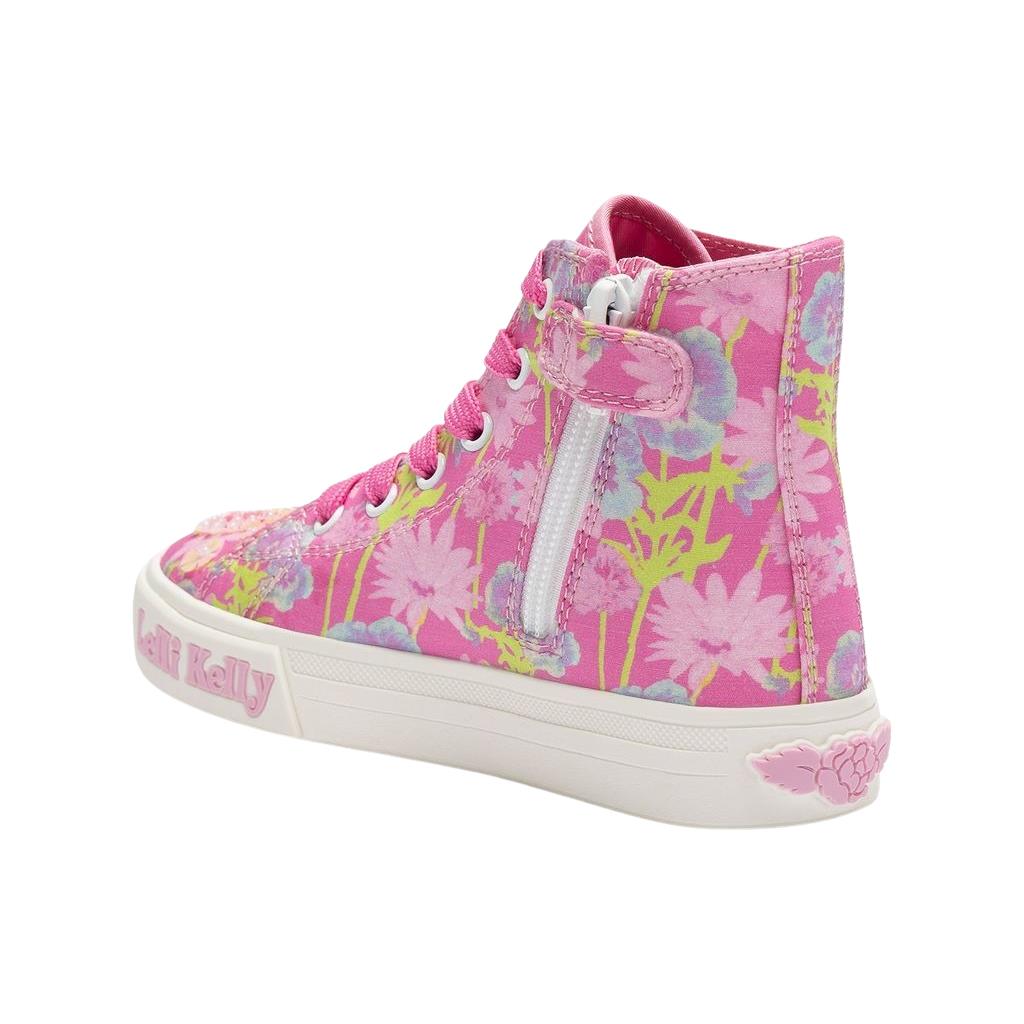 Lelli Kelly Eloise Mid Fuchsia Canvas Baseball Boots LK4910