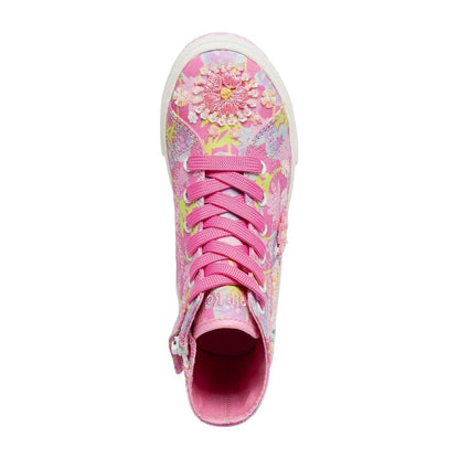 Lelli Kelly Eloise Mid Fuchsia Canvas Baseball Boots LK4910