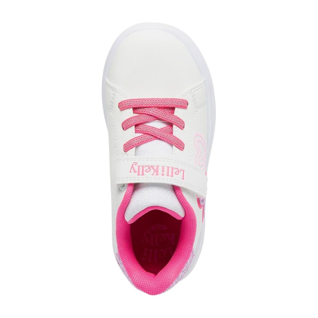 Lelli Kelly Agata White Pink Heart Trainers LKAA5622