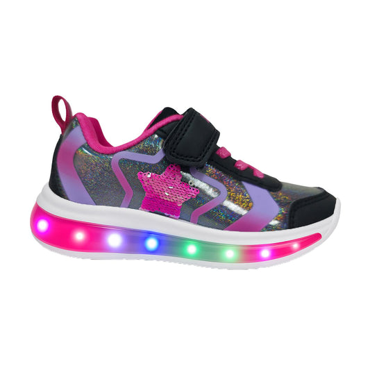 Lelli Kelly Clarissa Light Up Trainers Black Pink LKAL2231