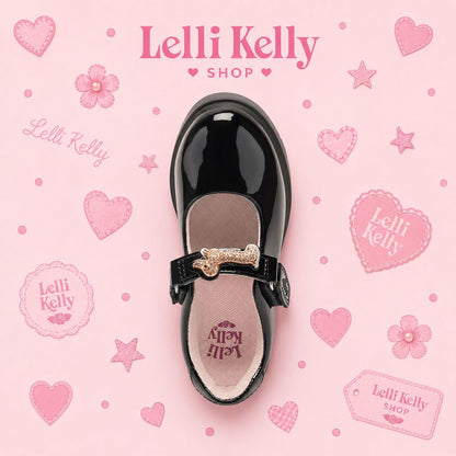 Lelli Kelly Taylor Black Patent School Shoes LKSI8966