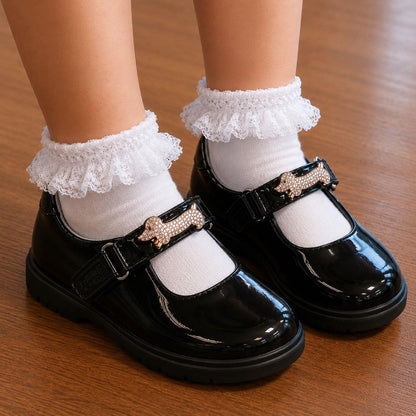 Lelli Kelly Taylor Black Patent School Shoes LKSI8966