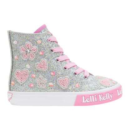 Lelli Kelly LK4923 (AG01) Cressida Silver Glitter Baseball Boots